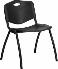 Bariatric Stack Chair Plastic Seat and Back Navy