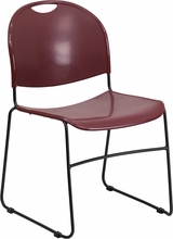 Bariatric Stacking CHair Red Plastic Seat and Back